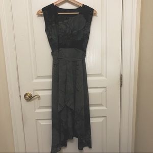 *NWOT* Grey-Black Chiffon Floral Dress